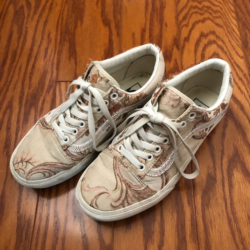 embroidered and embellished platform vans